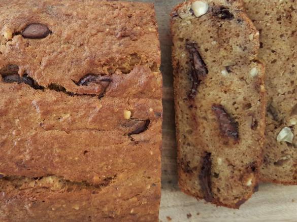 Choc, Hazelnut Banana Bread
