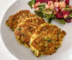 ZUCCHINI AND CARROT FRITTERS – EGG FREE