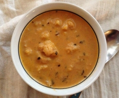 Cauliflower, Coconut and Chickpea soup