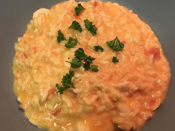 Creamy Tomato, Chicken & Bacon Risotto
