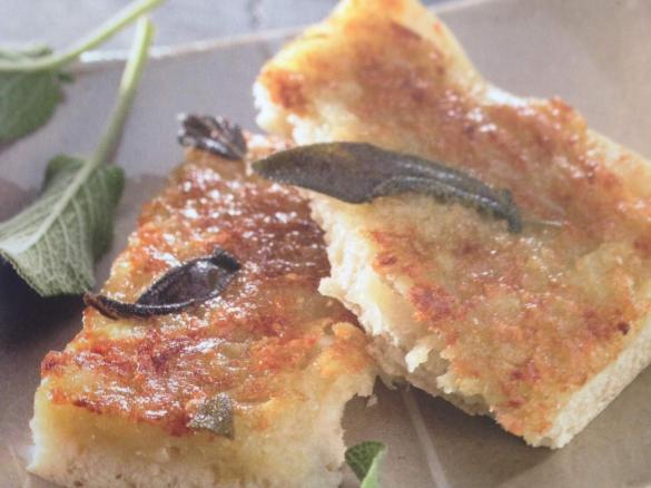 Potato cheese pizza with sage