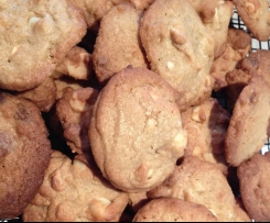 White choc chip and Macadamia cookies
