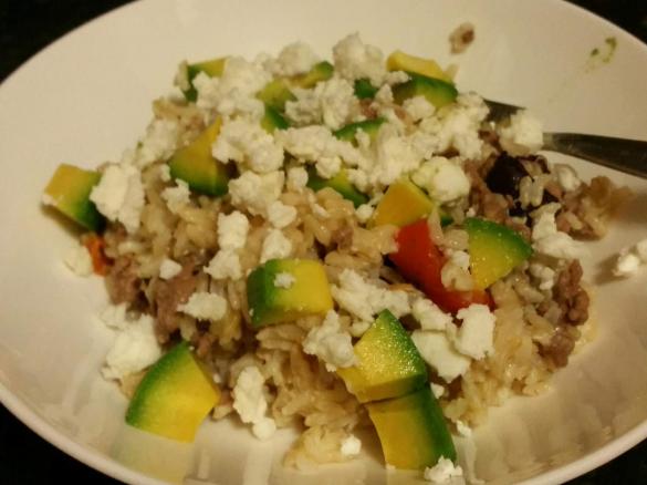 Greek brown rice bowl