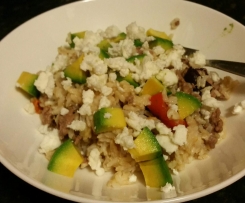 Greek brown rice bowl