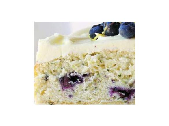 Blueberry Zucchini Cake with Lemon Buttercream Icing