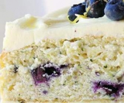 Blueberry Zucchini Cake with Lemon Buttercream Icing
