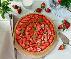 Strawberry Tart with Basil Sugar