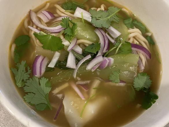 No-Fuss Dumpling Noodle Soup