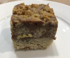 Chocolate, pecan and oat slice