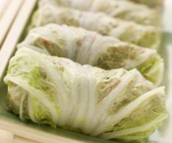 Stuffed Cabbage with Porcini Mushroom Sauce