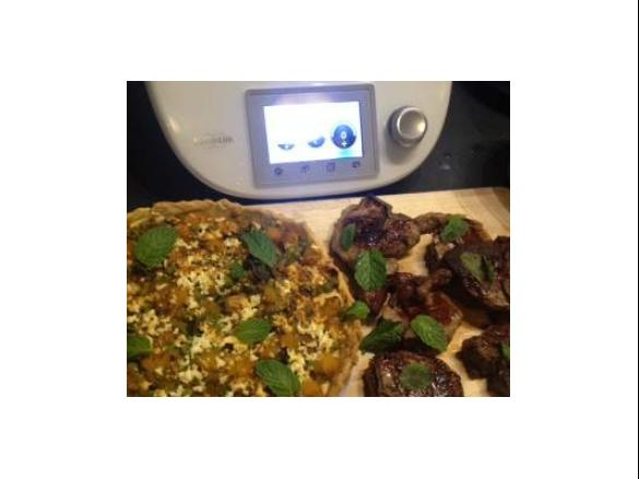 Pumpkin, Feta and Green Peas Tart