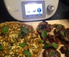 Pumpkin, Feta and Green Peas Tart