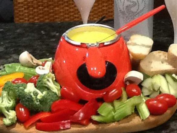 Valentine's Day Easy Hot Cream Dip/ Dipping Sauce ( Bagna Cauda)