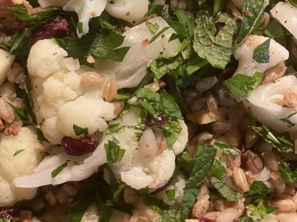 Cauliflower and cranberry salad