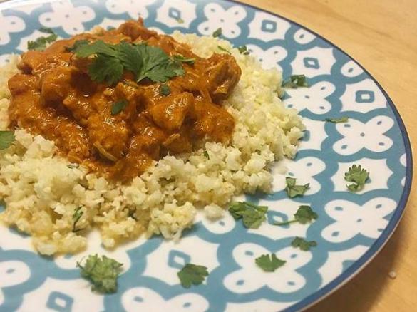 Paleo Butter Chicken with Cauliflower Rice