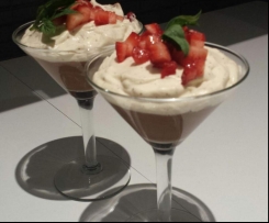 Mascarpone chocolate and wattleseed cream dessert