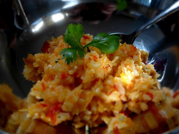 LCHF, Paleo Chilli Cauliflower Rice