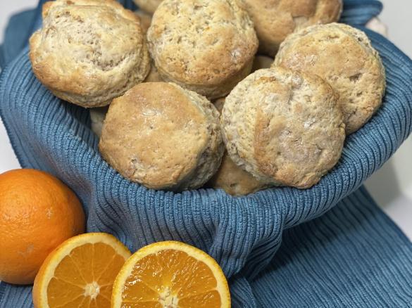 Orange and walnut scones