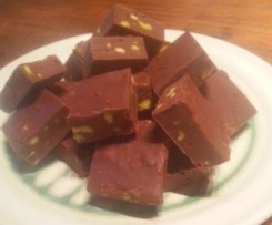 Nigella's Chocolate Pistachio Fudge