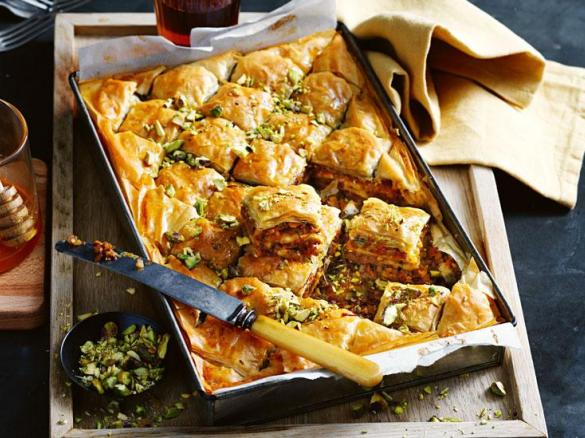 Pumpkin Baklava with Orange Syrup