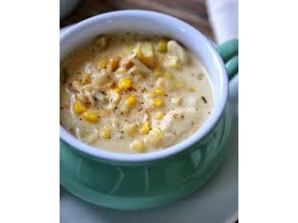 Crab and sweetcorn chowder