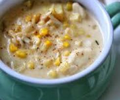 Crab and sweetcorn chowder