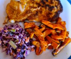 Paleo/keto Cajun chicken snitty & slaw