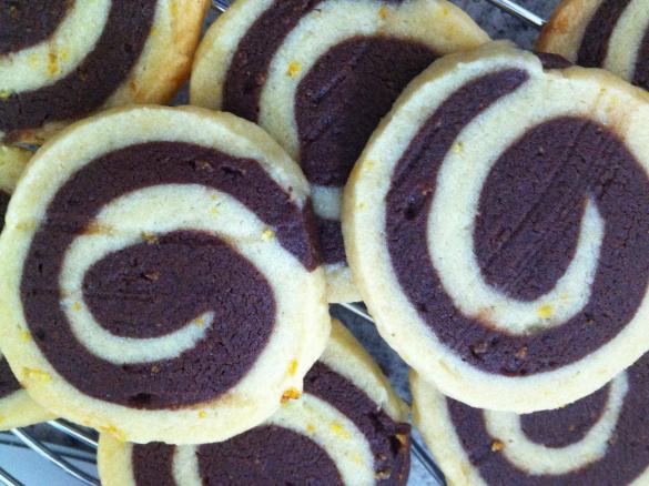 Chocolate-orange Shortbread Pinwheels