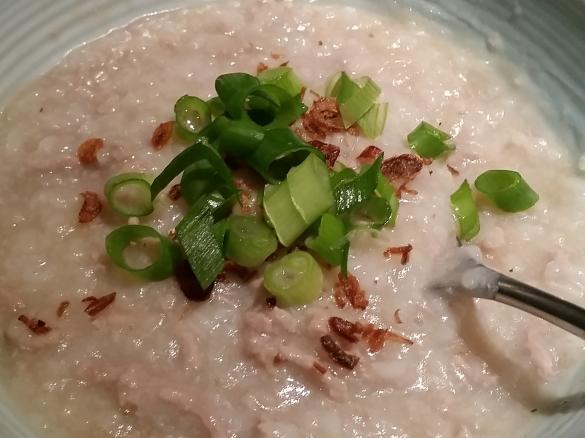 Congee with pork mince