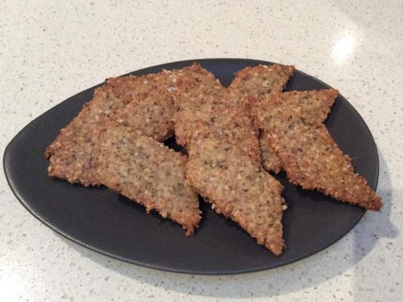 Nut, seed and Thyme crackers