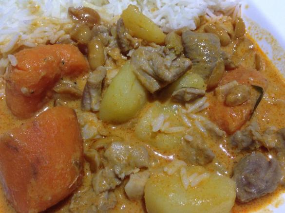 Penang Chicken Curry with Potato and Sweet Potato