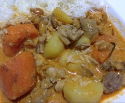 Penang Chicken Curry with Potato and Sweet Potato