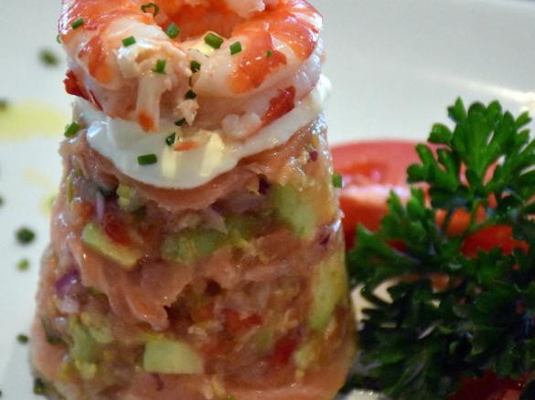 Salmon Salsa Stack