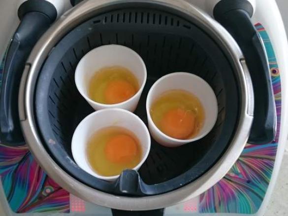 Basket/Varoma Steamed Breakfast Eggs - Thermomumma