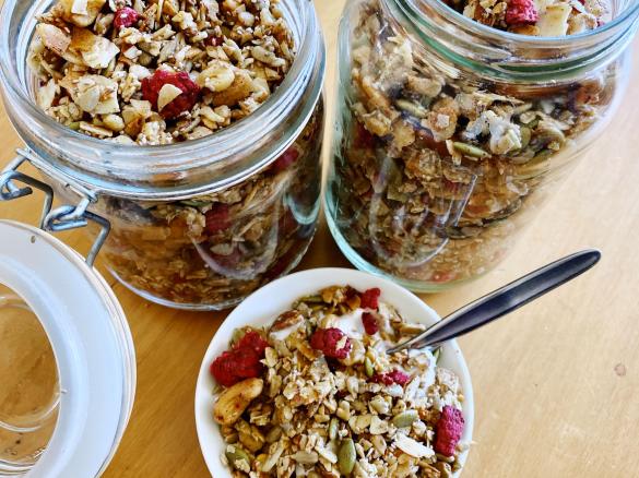 Grain free/Keto Raspberry Granola