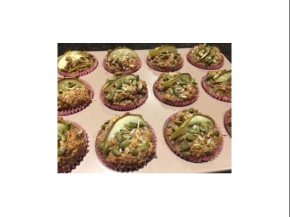 Apple Bircher Breakfast Muffins