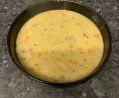 Creamy chicken and mushroom soup