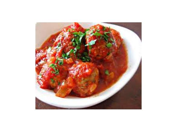Marvellous meatballs with tomato, eggplant and mushroom sauce... great Varoma meal