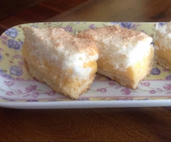 Lemon and Coconut Meringue Slice