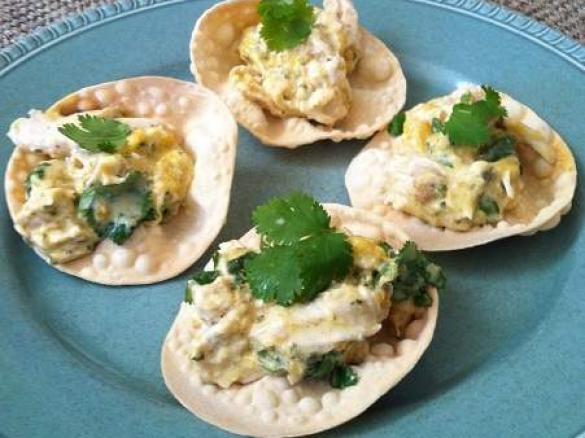 Curried Chicken and Mango Pappadoms