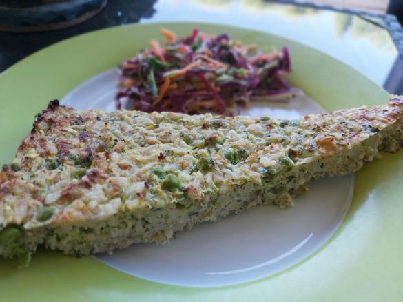 Tuna, Zucchini and Pea Slice