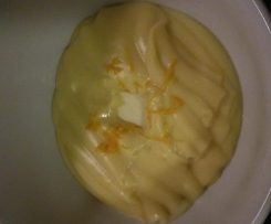 White chocolate and orange custard