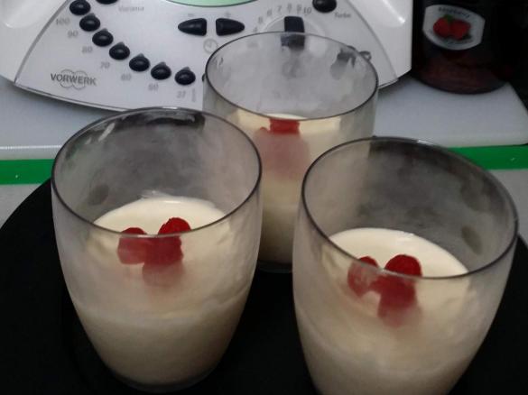 French inspired White Choc Mousse with a Raspberry Twist