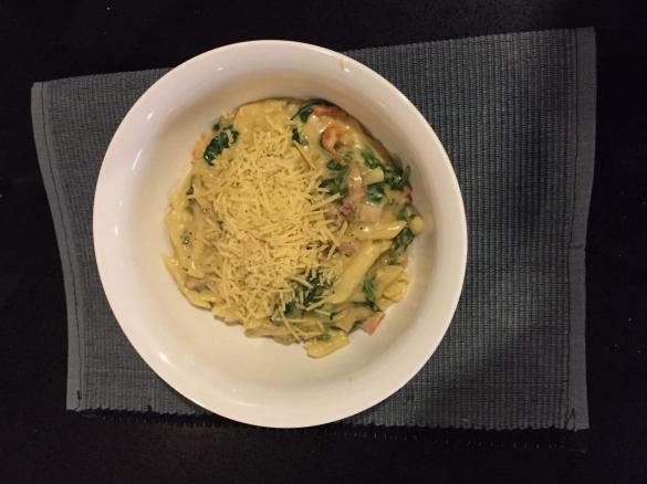 Eggless Penne Carbonara