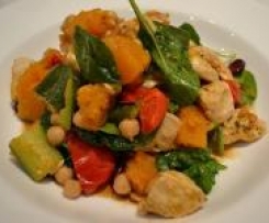 Chicken & Pumpkin Salad with Chickpeas 