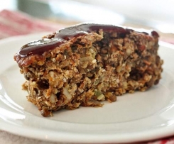 Glazed Lentil Walnut Apple Loaf (Vegan)