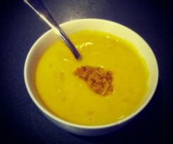 Sweet Potato & Gingered Red Lentil Soup