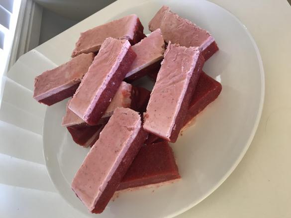 Dairy Free Strawberries & Cream Weiss Bars