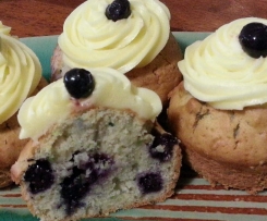Blueberry Zucchini cakes with Lemon Buttercream
