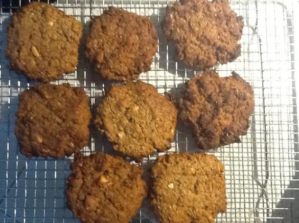 ANZAC cookies with almonds and chia